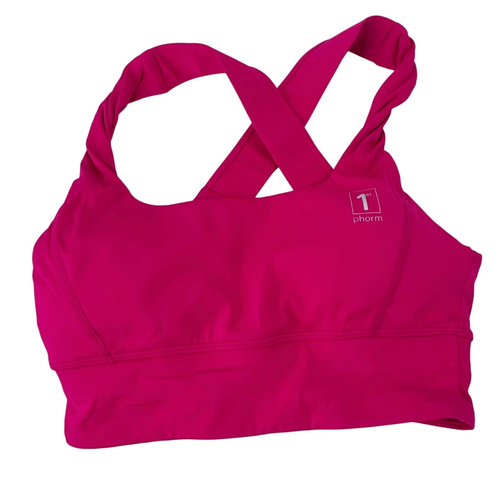 1st Phorm Activewear Sports Bra Pink‎ Twisted Straps Fitness Workout XS